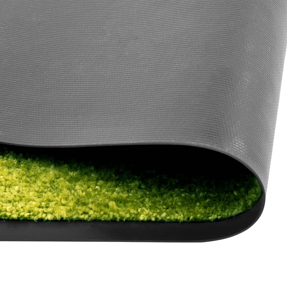 vidaXL Washable Doormat Green 90x150 cm