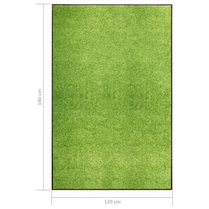 vidaXL Washable Doormat Green 120x180 cm