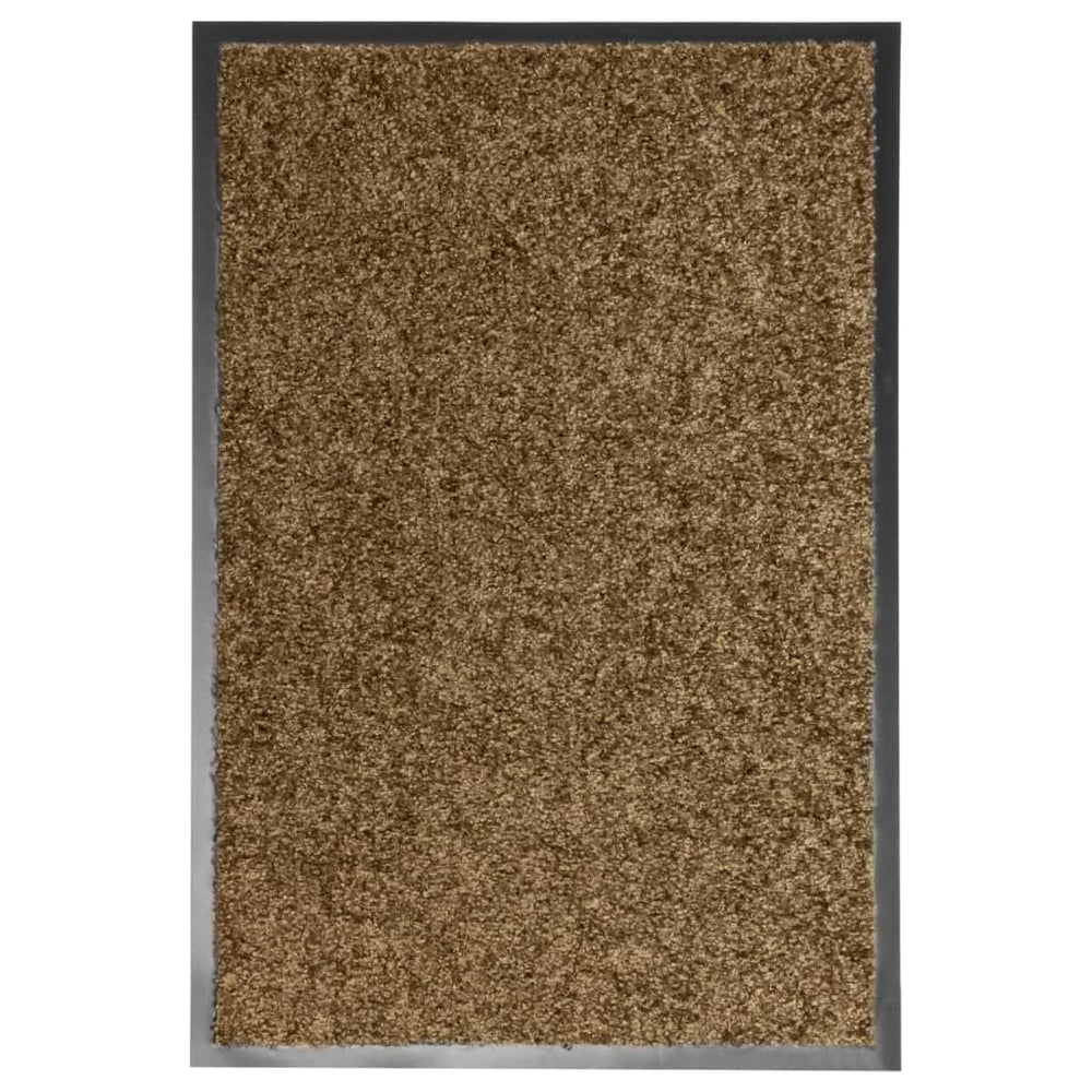 vidaXL Washable Doormat Brown 40x60 cm