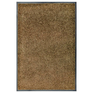vidaXL Washable Doormat Brown 60x90 cm