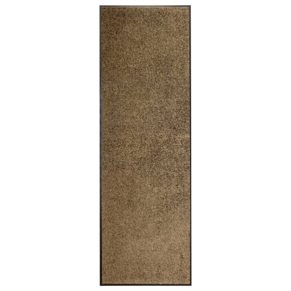 vidaXL Washable Doormat Brown 60x180 cm