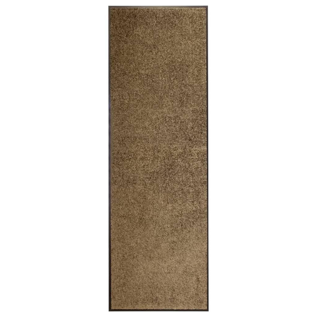 vidaXL Washable Doormat Brown 60x180 cm