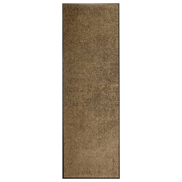vidaXL Washable Doormat Brown 60x180 cm