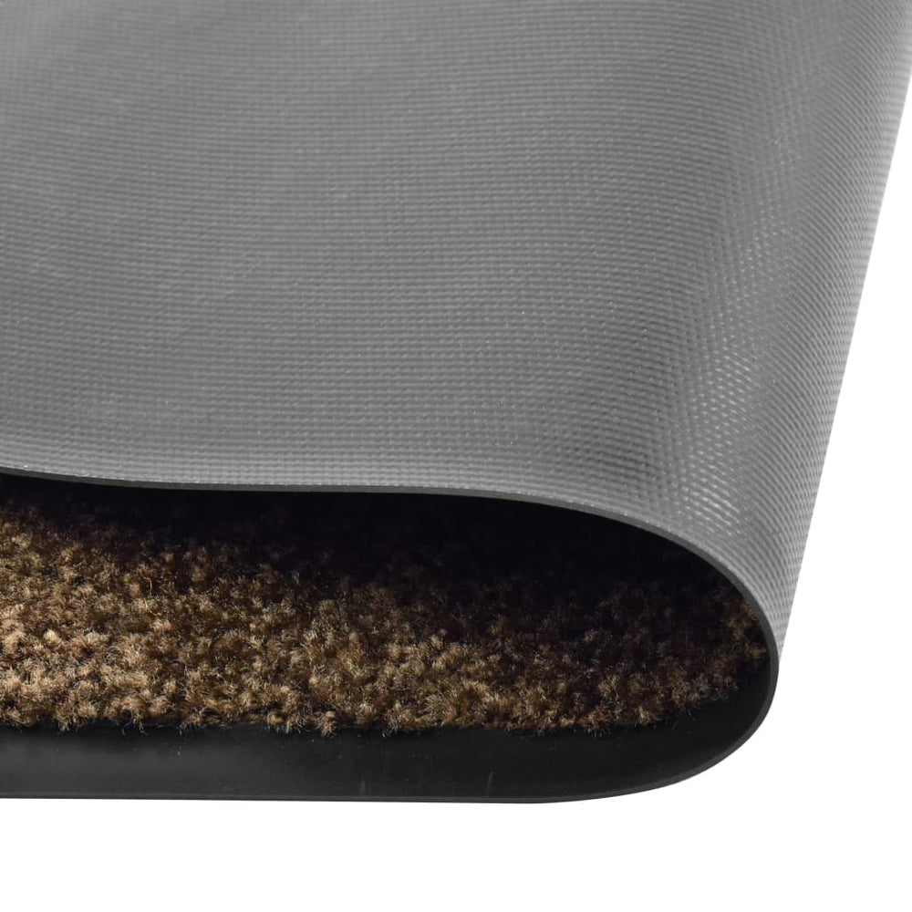 vidaXL Washable Doormat Brown 90x120 cm