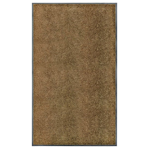 vidaXL Washable Doormat Brown 90x150 cm