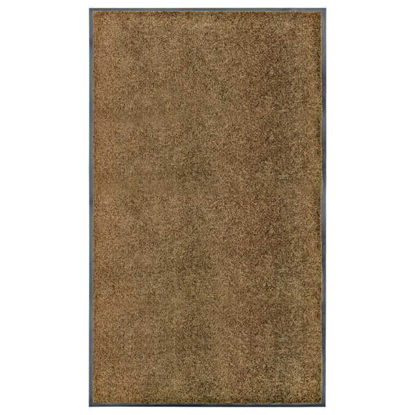 vidaXL Washable Doormat Brown 90x150 cm