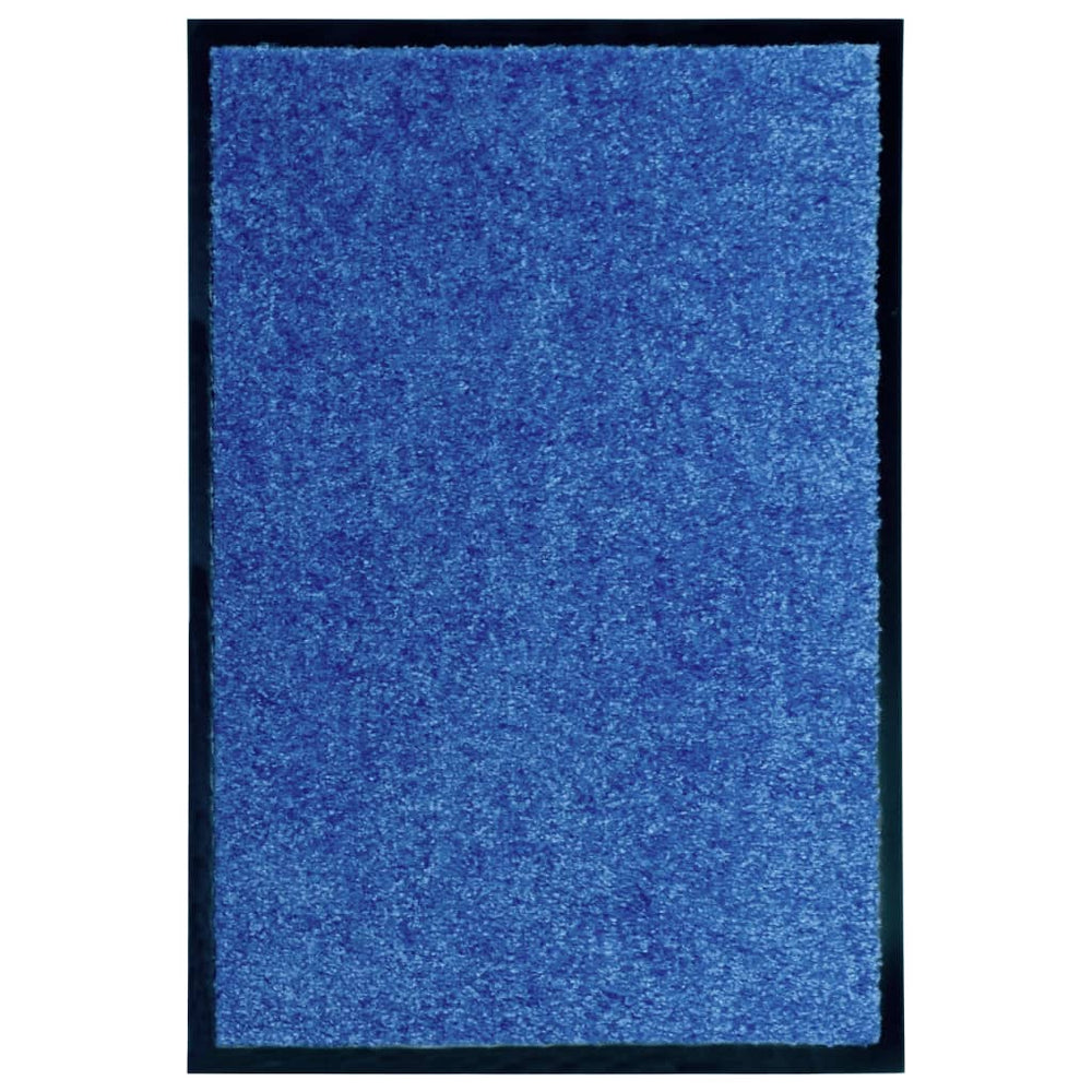 vidaXL Washable Doormat Blue 40x60 cm