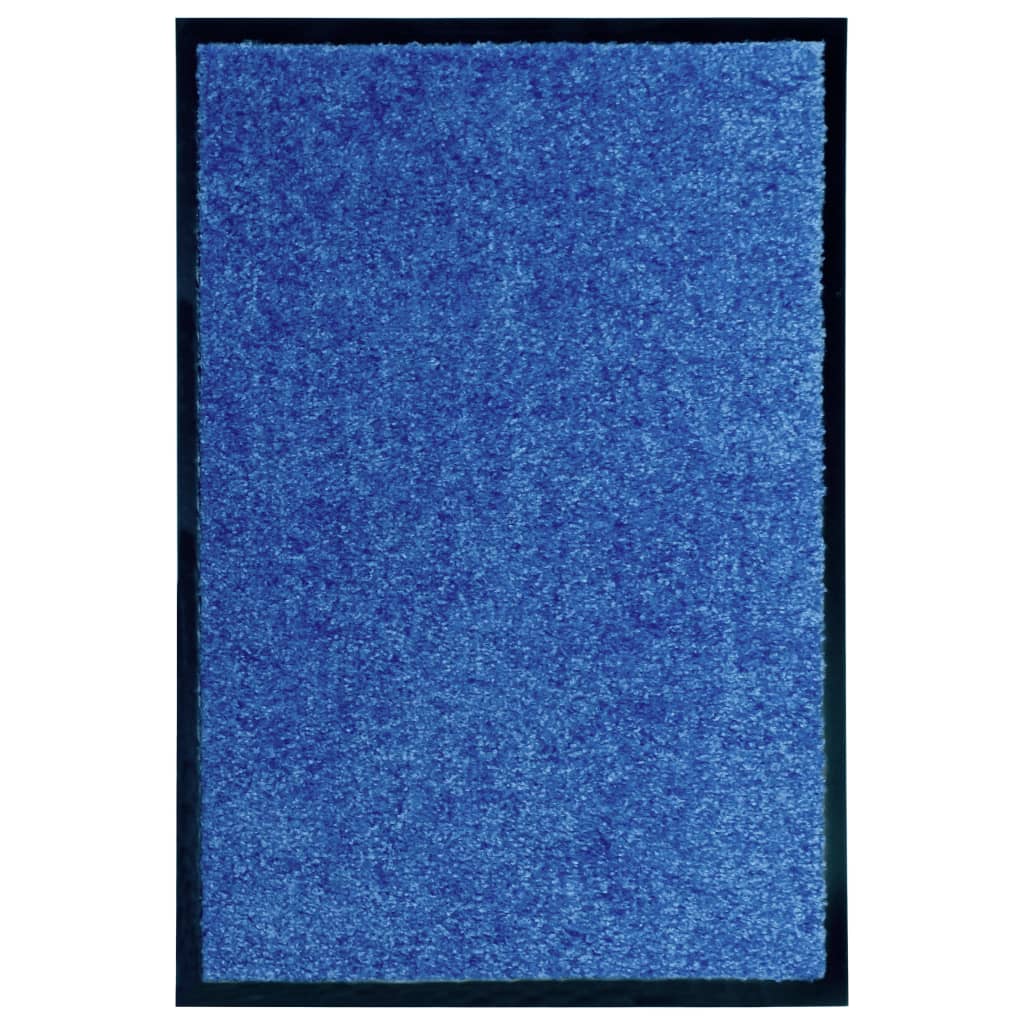 vidaXL Washable Doormat Blue 40x60 cm