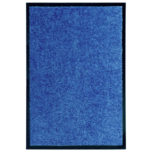 vidaXL Washable Doormat Blue 40x60 cm