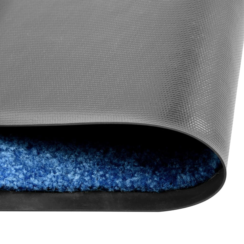 vidaXL Washable Doormat Blue 40x60 cm