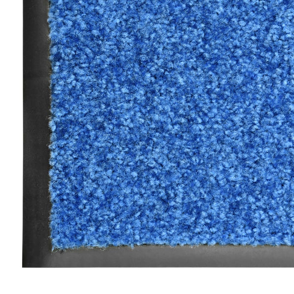 vidaXL Washable Doormat Blue 40x60 cm
