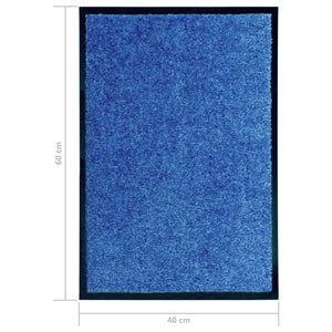vidaXL Washable Doormat Blue 40x60 cm