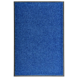 vidaXL Washable Doormat Blue 60x90 cm