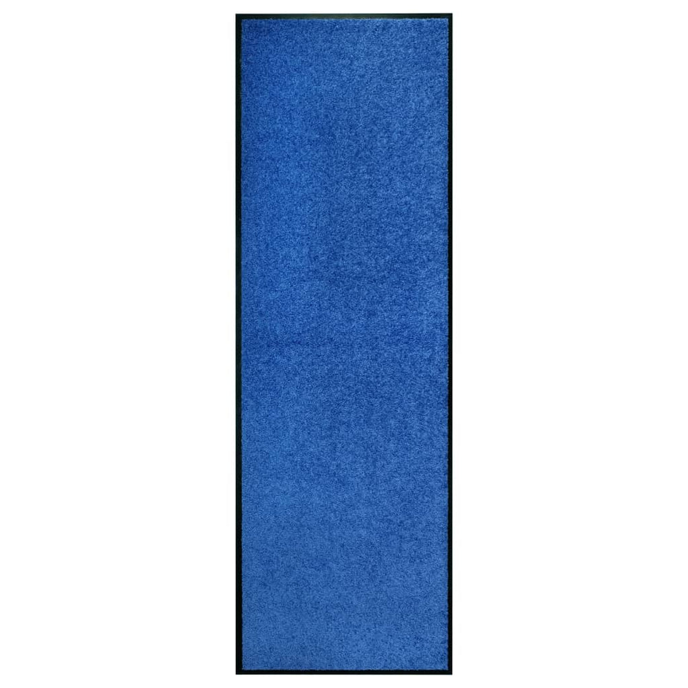 vidaXL Washable Doormat Blue 60x180 cm