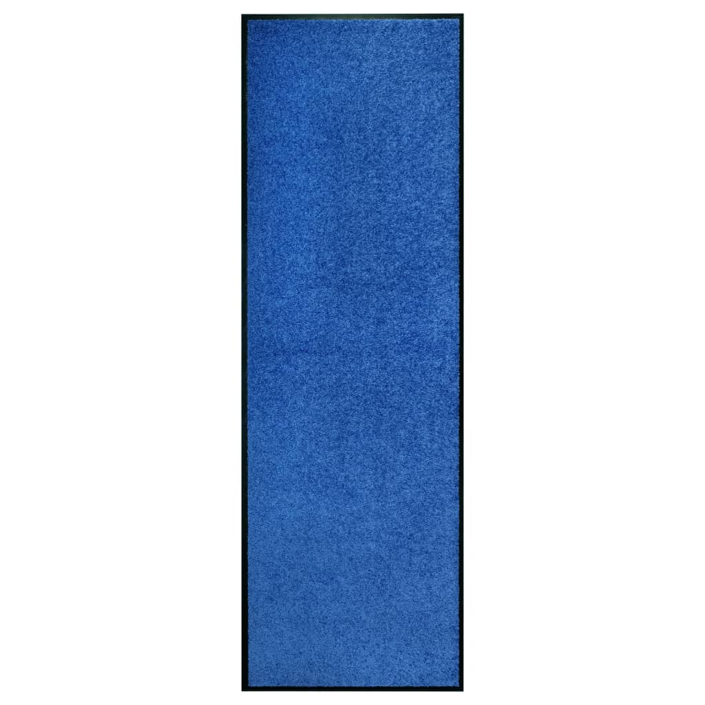 vidaXL Washable Doormat Blue 60x180 cm