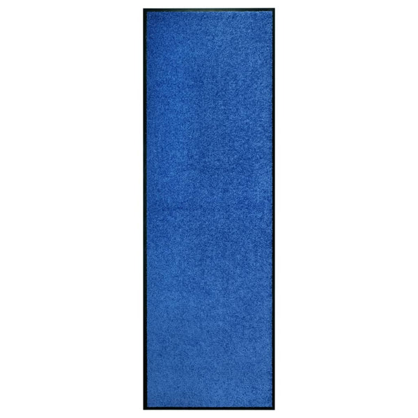 vidaXL Washable Doormat Blue 60x180 cm