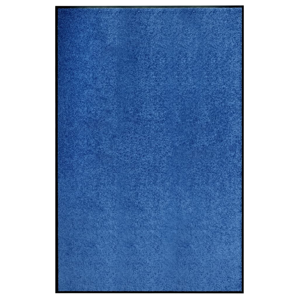 vidaXL Washable Doormat Blue 120x180 cm