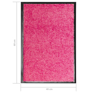 vidaXL Washable Doormat Pink 40x60 cm