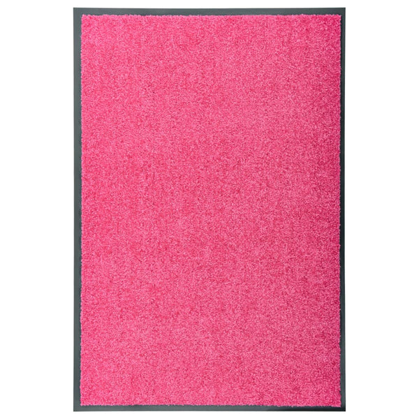 vidaXL Washable Doormat Pink 60x90 cm