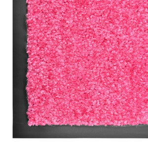 vidaXL Washable Doormat Pink 60x90 cm