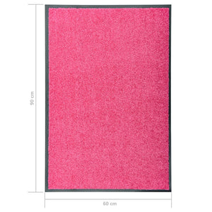 vidaXL Washable Doormat Pink 60x90 cm