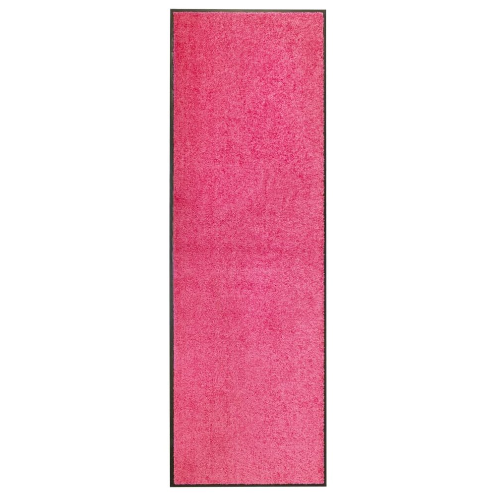 vidaXL Washable Doormat Pink 60x180 cm
