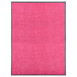 vidaXL Washable Doormat Pink 90x120 cm