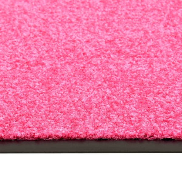 vidaXL Washable Doormat Pink 90x120 cm