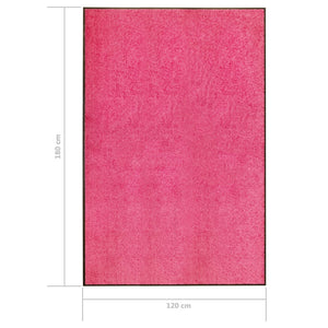 vidaXL Washable Doormat Pink 120x180 cm