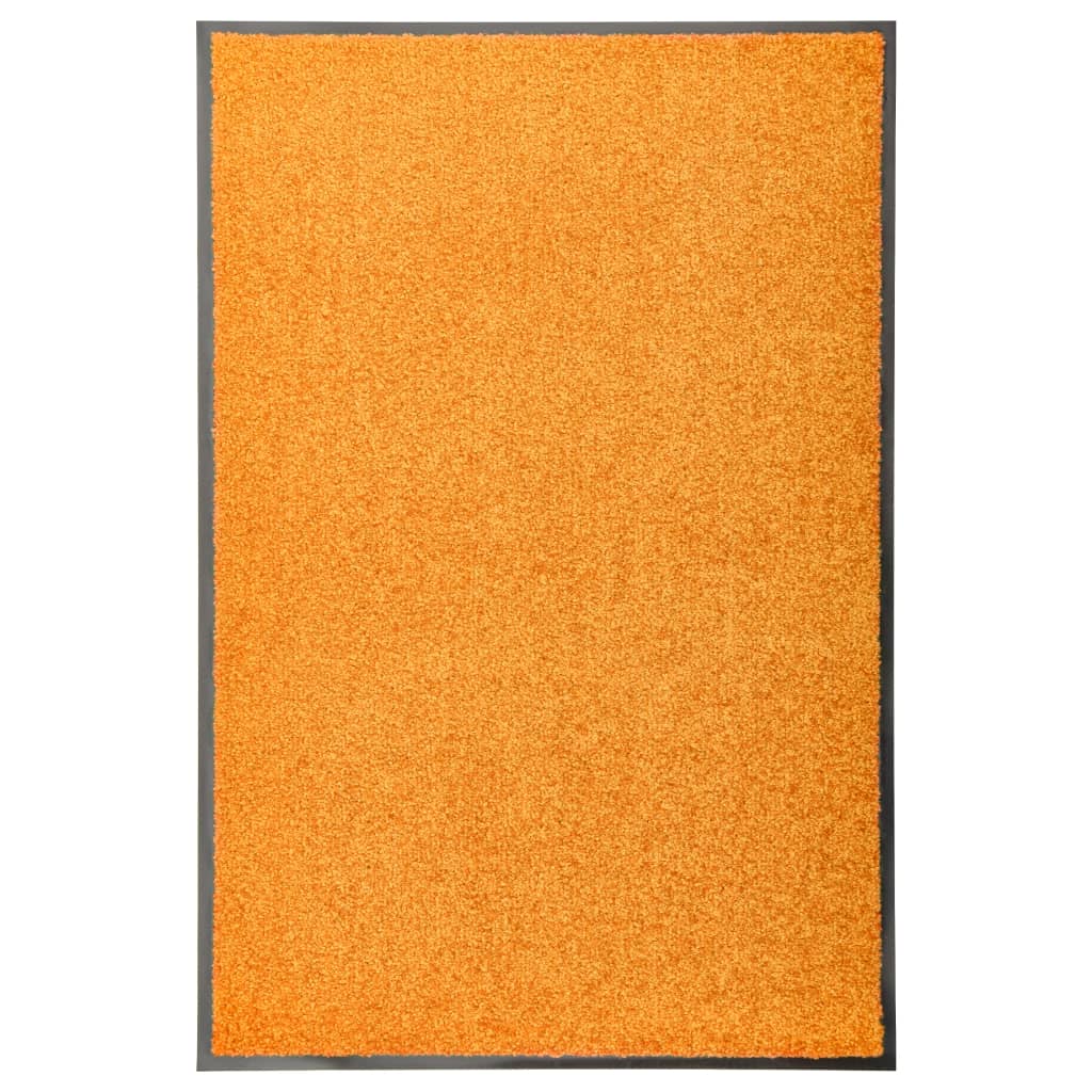 vidaXL Washable Doormat Orange 60x90 cm