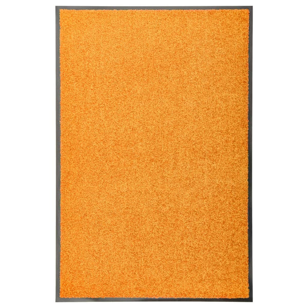 vidaXL Washable Doormat Orange 60x90 cm