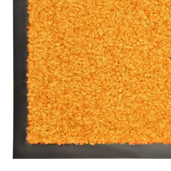 vidaXL Washable Doormat Orange 60x90 cm