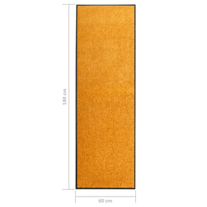 vidaXL Washable Doormat Orange 60x180 cm