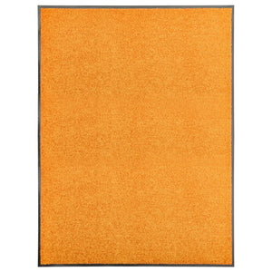 vidaXL Washable Doormat Orange 90x120 cm