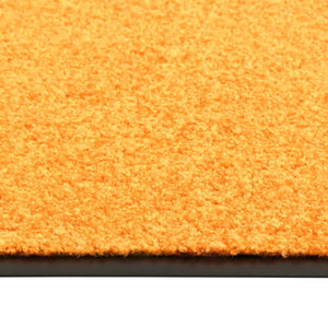 vidaXL Washable Doormat Orange 90x120 cm