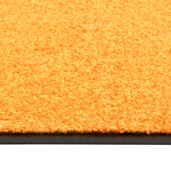 vidaXL Washable Doormat Orange 90x120 cm