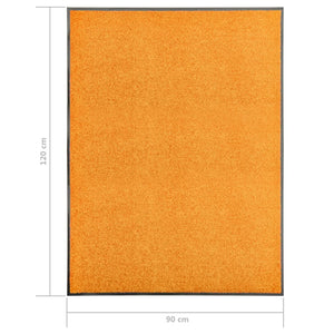 vidaXL Washable Doormat Orange 90x120 cm