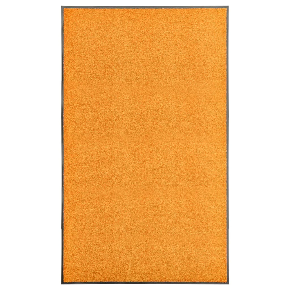vidaXL Washable Doormat Orange 90x150 cm