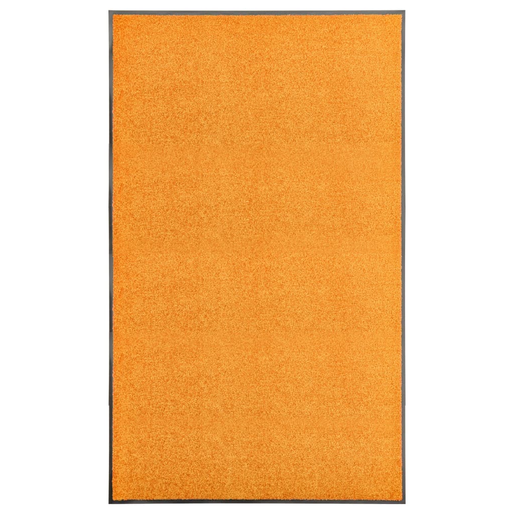 vidaXL Washable Doormat Orange 90x150 cm