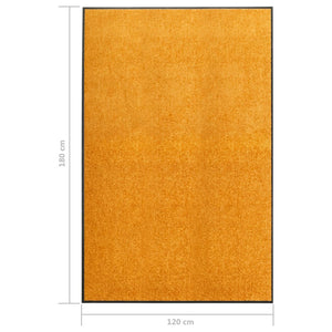 vidaXL Washable Doormat Orange 120x180 cm