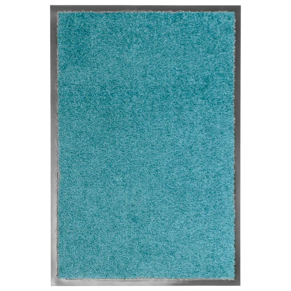 vidaXL Washable Doormat Cyan 40x60 cm