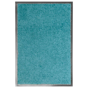 vidaXL Washable Doormat Cyan 40x60 cm