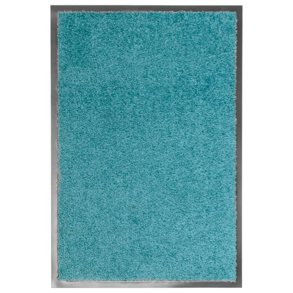 vidaXL Washable Doormat Cyan 40x60 cm