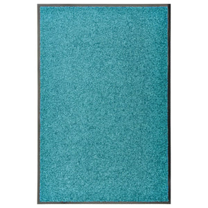 vidaXL Washable Doormat Cyan 60x90 cm