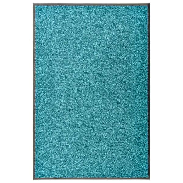 vidaXL Washable Doormat Cyan 60x90 cm