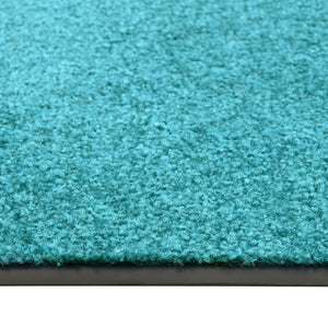 vidaXL Washable Doormat Cyan 60x90 cm