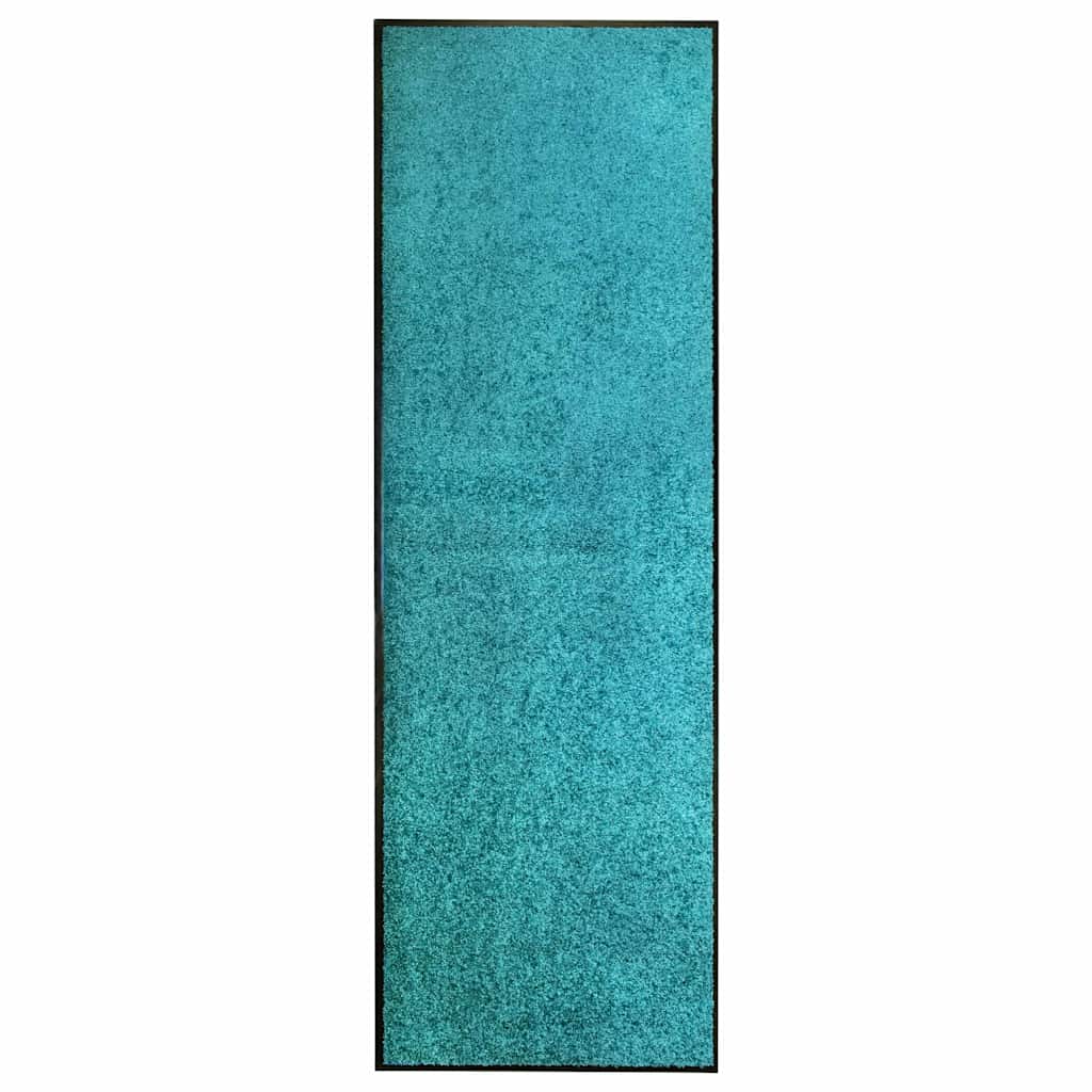 vidaXL Washable Doormat Cyan 60x180 cm