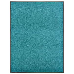 vidaXL Washable Doormat Cyan 90x120 cm