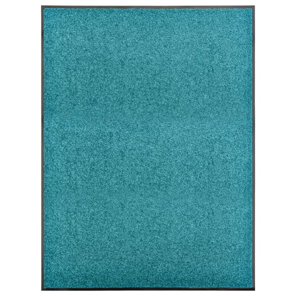 vidaXL Washable Doormat Cyan 90x120 cm