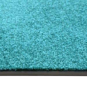 vidaXL Washable Doormat Cyan 90x150 cm